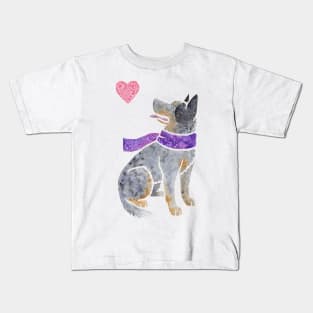 Watercolour Australian Cattle Dog Kids T-Shirt